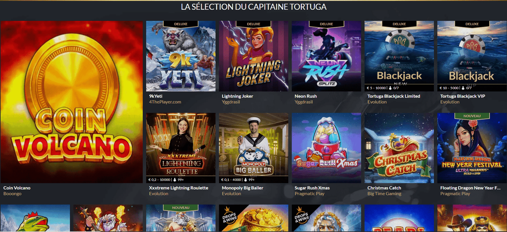 Découvrez le site du casino Tortuga