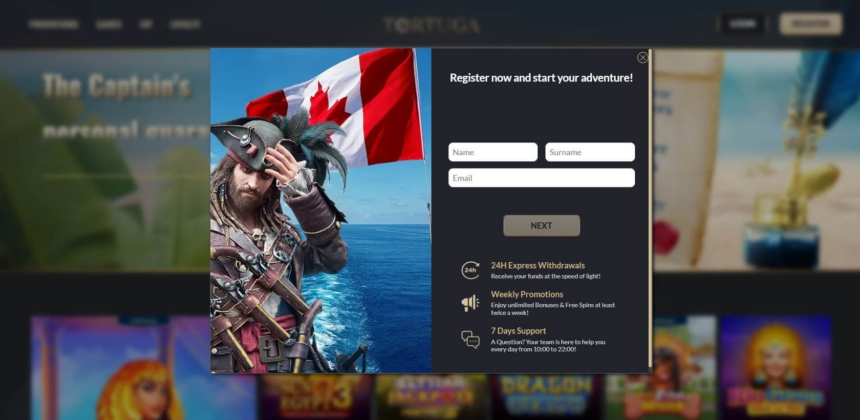 Découvrez Tortuga Casino