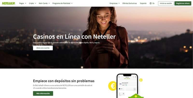 Comparativa de los mejores casinos Neteller disponibles en España